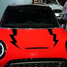 适用于MINI Cooper S R55 R56 R60 F55 F56 F60 F54 R61 R53的通用汽车引擎盖贴纸，乙烯基材质，汽车装饰贴花。 - 80x21cm/31.5x8.27inch - 查看 5