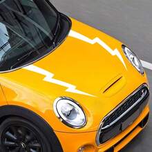 适用于MINI Cooper S R55 R56 R60 F55 F56 F60 F54 R61 R53的通用汽车引擎盖贴纸，乙烯基材质，汽车装饰贴花。 - 80x21cm/31.5x8.27inch - 查看 3