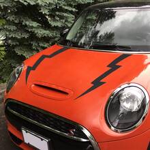 适用于MINI Cooper S R55 R56 R60 F55 F56 F60 F54 R61 R53的通用汽车引擎盖贴纸，乙烯基材质，汽车装饰贴花。 - 80x21cm/31.5x8.27inch - 查看 4