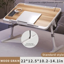 1入組可攜式折疊床邊桌，高度可調，可輕鬆當作學習桌、筆記本電腦桌使用 - 彩色 - 查看 9