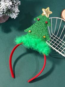 1pc Kids Christmas Star Bell Christmas Tree Headband Hair Accessory - Multicolor - View 4