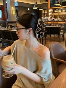 1个超大号甜辣豹纹四层发圈，复古优雅低马尾发绳，高端发饰，化妆居家健身女士配饰 - 彩色 - 查看 4