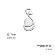5pcs/Set Stainless Steel Heart Shaped Pendant For Necklace, Earrings, Hat, Brooch Making, Valentine's Day Gifts Diy Crafts