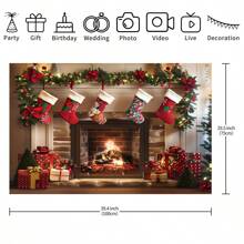 1PC Lò sưởi ấm áp Giáng sinh Vòng hoa Giáng sinh Chủ đề Trang trí tiệc Nền 210 * 150/150 * 100/100 * 75CM Treo Vớ Giáng sinh Đèn cây thông Noel Quà tặng Giáng sinh Vải nền Thích hợp cho chủ đề Giáng sinh vui vẻ Trang trí tiệc Banner Ảnh Studio Vải nền trang trí ảnh Trong nhà Ngoài trời Studio Địa điểm Địa điểm Trang trí Địa điểm Vật tư trang trí tiệc, Giáng sinh - Nhiều màu - Xem 6