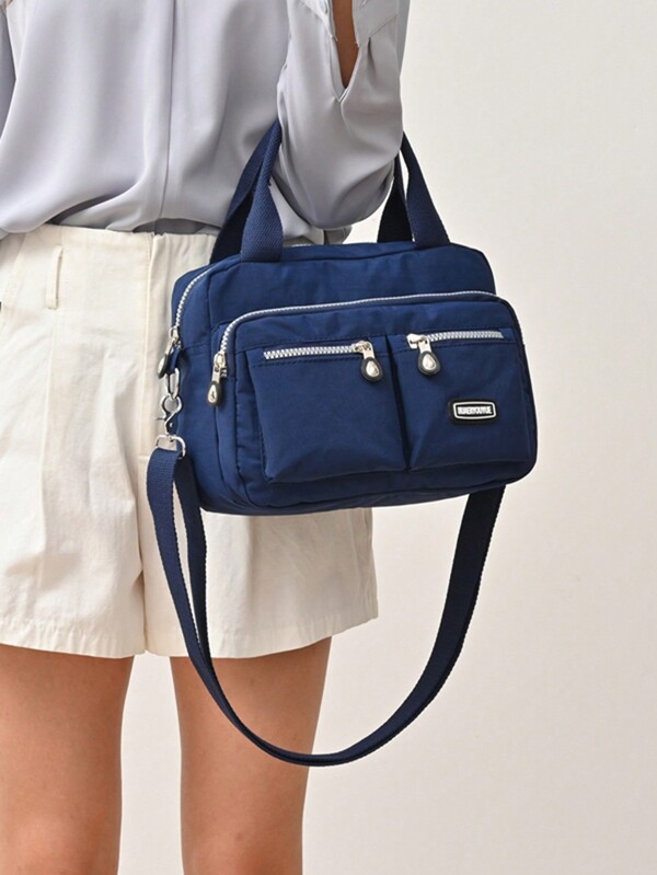 Women's Handbag, Multi-Pocket Zipper Backpack, Waterproof Small Nylon Shoulder Bag With Coin Purse