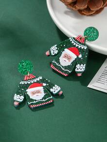 1 đôi bông tai Acrylic Giáng sinh, phù hợp cho phụ nữ - Nhiều màu - Xem 2