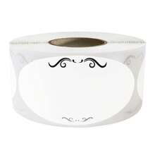 300pcs/roll Food Storage Jar Label Stickers - Black and White - View 1