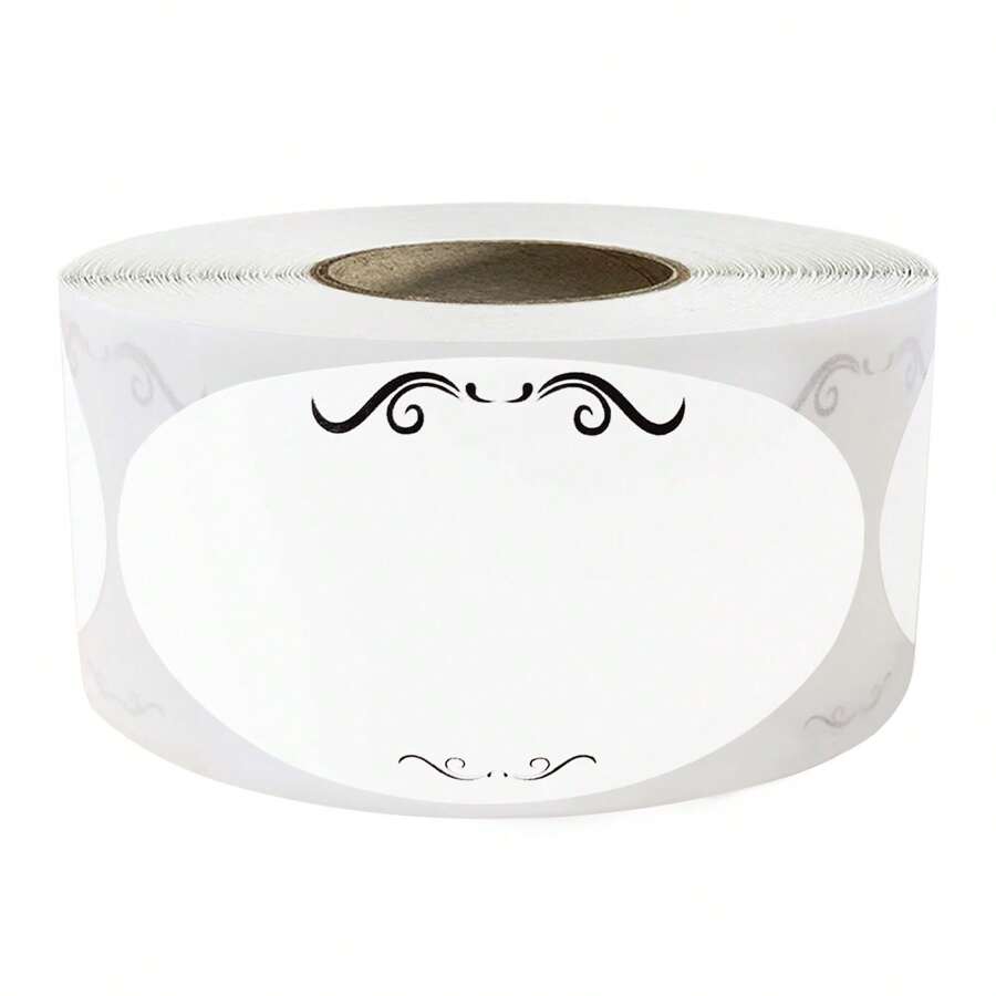 300pcs/roll Food Storage Jar Label Stickers - Black and White - View 1