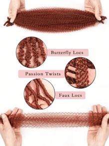Afro Twist Hair Springy Afro Twist Hair Pre Fluffed Spring Twist Hair Pre Stretched Wrapping Hair For Soft Locs Hair Extensions - Multicolor - View 5