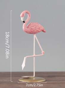 1pc Resin Flamingo Decor, Creative Ornament, Lightweight And Luxurious, Home Living Room Desktop Accessory