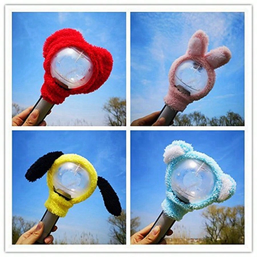 1 pieza Funda decorativa de peluche para palo luminoso, protector de palo luminoso para animar en conciertos, solo se vende la funda, el palo luminoso no está incluido - Multicolor - Ver 1
