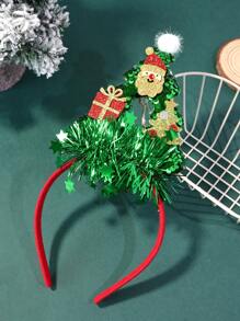 1pc Kids Christmas Star Bell Christmas Tree Headband Hair Accessory - Multicolor - View 6