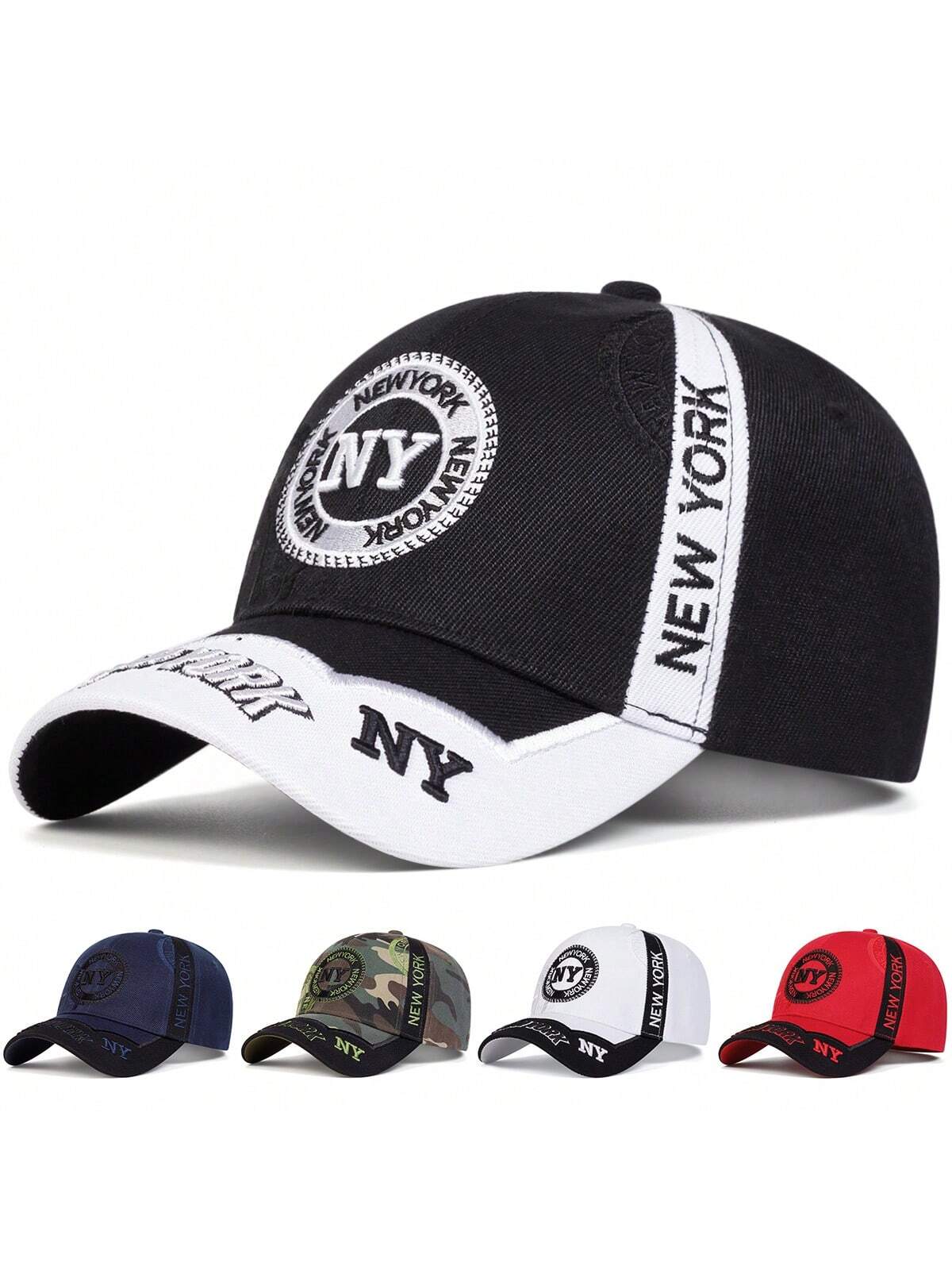 AR قبعة بيسبول بتصميم رقعي NY للرجال، قبعة رياضية...