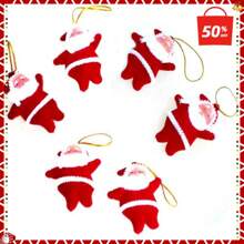 12pcs 2024 Christmas Decorations, Red And Colored Mini Santa Claus Figures, Christmas Tree Decoration Pendants, Santa Claus Pendants, Backpack Pendants, Christmas Gifts, Christmas Family Gathering Ornaments., Halloween, Halloween Decoration - Multicolor - View 18
