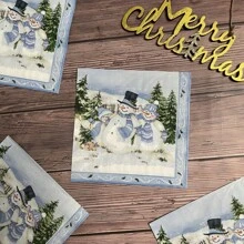 20 pezzi di tovaglioli natalizi, tovaglioli di carta monouso a 2 veli per hotel, decorazione tavolo per feste di Natale, con stampe di Babbo Natale rosso, fiori, cinture e cervi natalizi e alberi di Natale - Rosso - Visualizzare 19