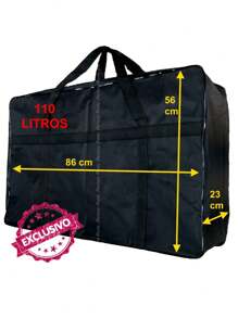 Bolsa Sacola Sacolão Ecobag impermeável 110 Litros Reforçada 86x56x23 em LOna Viagem passeio mudança organização