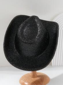 1 Peça Chapéu Fedora Acabamento Metálico Brilhante, Coroa Baixa com Aba Virada, Moda Estilo de Rua, Estética Cyberpunk e Y2K, Versátil para Trabalho, Festas, Festivais, Concertos, Atividades ao Ar Livre e Fantasias