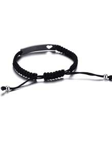 1件装不锈钢情侣手链，情人节礼物，男女通用