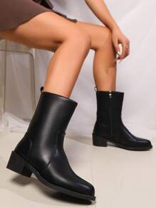 Lolita Style Red Bowknot Flat Round Toe Short Boots, Princess Style