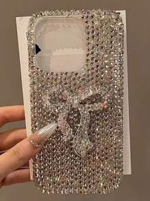 Ốp lưng điện thoại Apple 1 chiếc sang trọng lấp lánh đính đá Rhinestone Bling tương thích với iPhone 16 15 14 13 12 11 Pro Max Plus bảo vệ ống kính Ốp lưng mềm - Trong sáng - Xem 5
