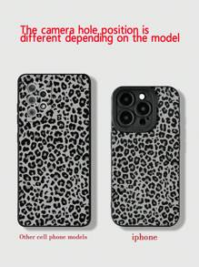 Leopard Print Painted Straight Edge Black Minimalist Thick Shockproof Phone Protective Cover Compatible With Iphone 15 XR/7/8, IPhone 15 ProMax/12 ProMax/13 ProMax/14 ProMax, 13 14 11 12P14 Women P11 Soft Shell P12 Shockproof XS.XR/78P.78GES2, Applicable To A134G A22 A21S A514G A52 S22 Ultra A335G, Applicable To Redmi 10 Redmi Note 114G Redmi 11Lite A53 TPU A14/A23/S23 Ultra S24 A14 A15 S23 A73, Samsung, Redmi Phone Case Cover