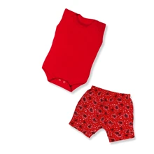8 Piece Baby Bodysuit, Tank Top And Shorts, Plain And Printed, Summer, Boy And Girl - Màu Hồng baby - Xem 10