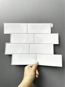 4/10pcs Modern Subway Tile Peel And Stick Backsplash - Waterproof, Stain-Resistant, Easy DIY Installation. Removable Self-Adhesive Wall Tiles For Kitchen, Bathroom Backsplash, Suitable For Holiday Decoration, Wall Stickers, Vinyl Decals, Home Decor, Spring Decorations, Refresh Your Home, Rama Decorative Stickers, Birthday & Graduation Gifts. - Multicolor - View 5