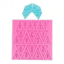 1pc Triangular Capital Letter Silicone Mold For Fondant Chocolate Decoration, DIY Baking Mold - Multicolor - View 12