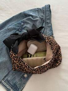 时尚可爱蝴蝶结手提包，休闲帆布单肩包，适合上学、工作、约会，女士时尚蝴蝶结钱包