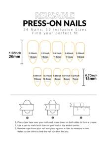 24pcs Oval Fake Nails, 1pc Nail File, 1pc Nail Tape, Manicure Supplies Set To Upgrade Your Nail Style - White - View 5