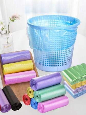 75/150/300 pz Sacchetti della spazzatura per interni, sacchetti della spazzatura per cucina, sacchetti della spazzatura per protezione della foresta, sacchetti della spazzatura di grandi dimensioni e durevoli, sacchetti della spazzatura semplici per camera da letto e soggiorno