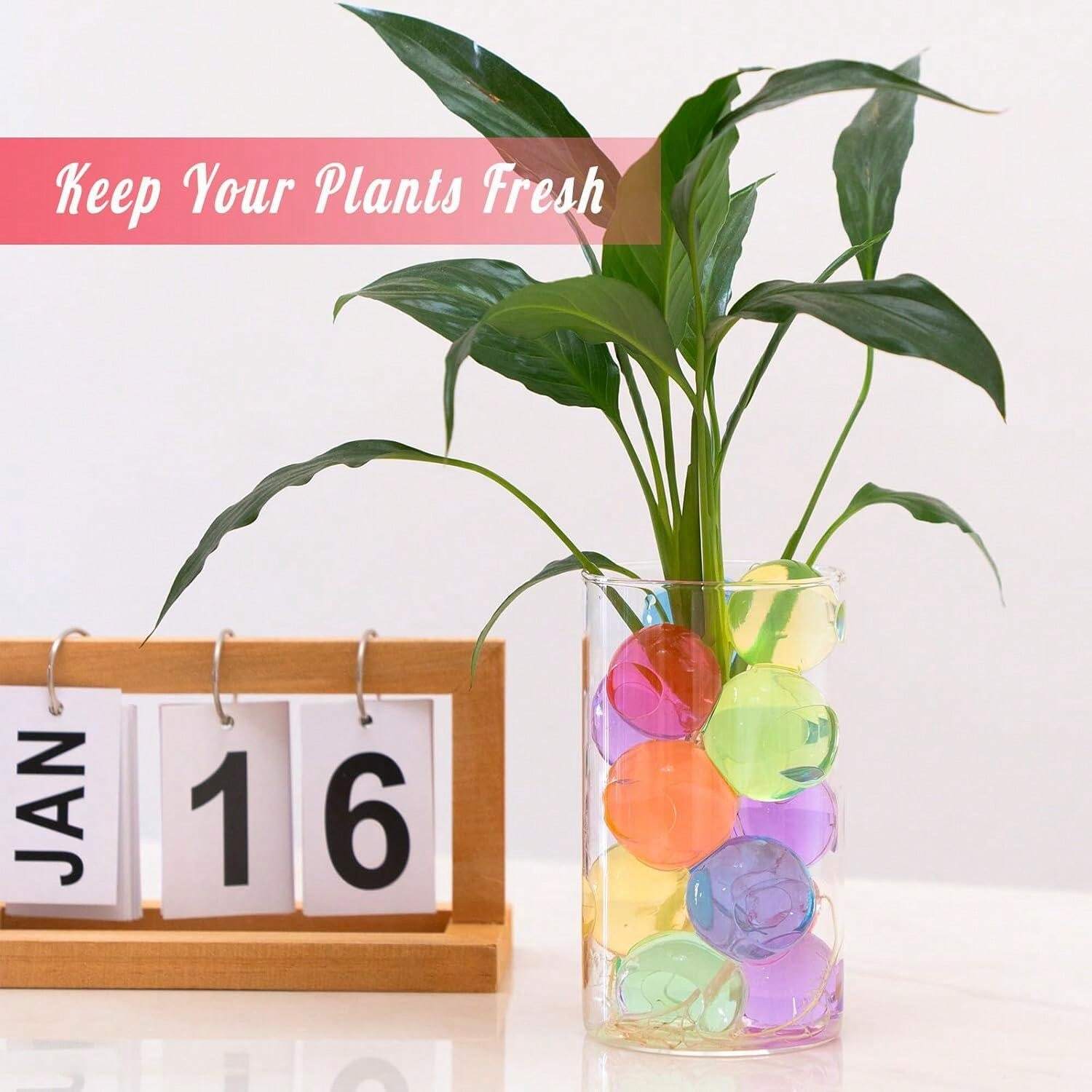 200pcs Large Size Water Gel Beads, Mixed Size Flower Vase Filler For