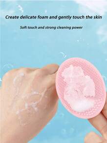 Escova de Limpeza Facial de Silicone com Ventosa, Escova Facial Exfoliante Manual para Limpeza Profunda dos Poros, Exfoliante Suave, Escovas de Lavagem Facial para Homens e Mulheres, Escova Facial, Bolsa, Organizador, Armazenamento