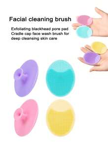 Escova de Limpeza Facial de Silicone com Ventosa, Escova Facial Exfoliante Manual para Limpeza Profunda dos Poros, Exfoliante Suave, Escovas de Lavagem Facial para Homens e Mulheres, Escova Facial, Bolsa, Organizador, Armazenamento