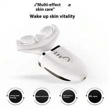 Electric EMS Color Light Neck Facial Lifting Massage Instrument Hot Compress Neck Face Beauty Instrument LED Device 400mAh - White - View 8