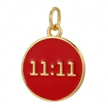 1 pieza Cautivador colgante con forma de corazón y número 11, accesorio para hacer pendientes, pulseras y collares - Colgante con número en tono dorado, regalo de San Valentín - Multicolor - Ver 4