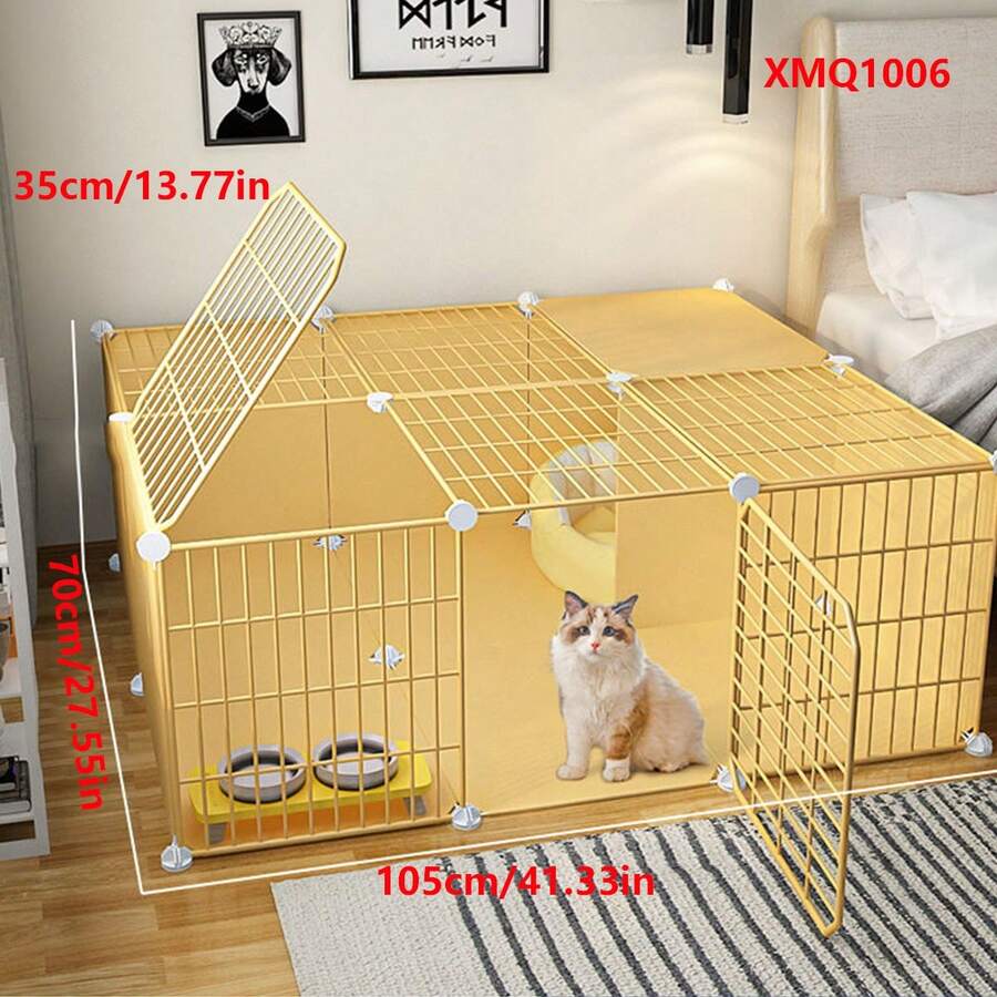 Extra Large Cat Cage With Free Space, Indoor Cat House, Cat Litter Box