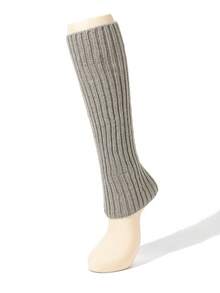 1pair Women Autumn/Winter Solid Color Striped Neon Color Knit Leg Warmersaccessories For Women - Multicolor - View 15