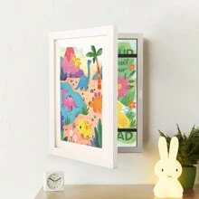 1/3 Juegos de marcos de arte de tamaño A4, marco giratorio intercambiable para exhibición de cuadros, proyectos de dibujo escolar, almacenamiento, colgar en horizontal o vertical, apertura frontal, colores blanco, negro y madera - Multicolor - Ver 10