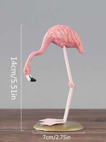 1pc Resin Flamingo Decor, Creative Ornament, Lightweight And Luxurious, Home Living Room Desktop Accessory
