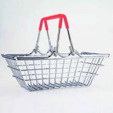 Kit With 3 Market Basket Ornament Shopping Basket Storage Box Tea Bags Sugar Or Salt - 紅色 - 查看 4