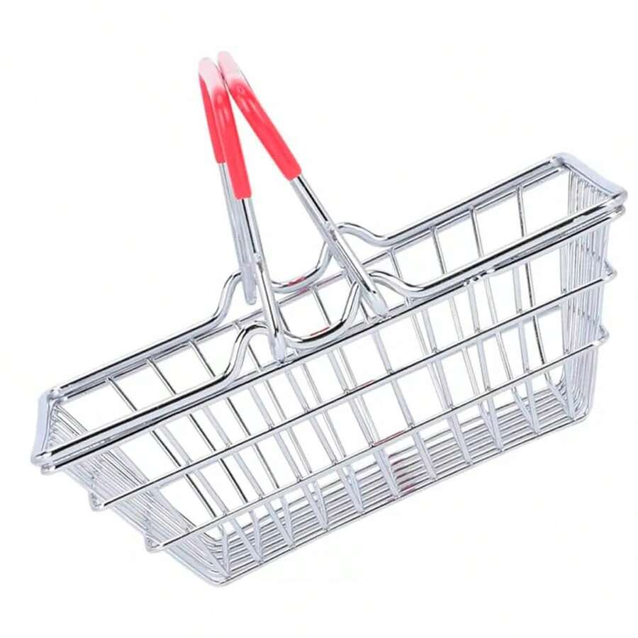 Kit With 3 Market Basket Ornament Shopping Basket Storage Box Tea Bags Sugar Or Salt - 紅色 - 查看 1