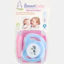 Chupón Chupete Ortodóntico para Bebé recién nacidos Suave y ligero con Tapa Protectora, Dibujos Animados sin BPA 0m+, - Azul - Ver 1