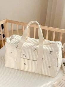 Wickeltasche mit großer Kapazität und Bärengestick, leichter und tragbarer Aufbewahrungsbeutel, Mommy Bag