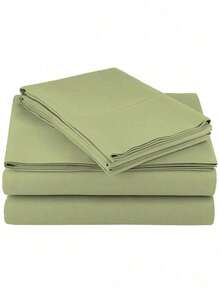 Bed Sheet Set 4 Piece Egyptian Comfort 1800 Count Ultra Soft Deep Pocket - 棕色 - 查看 4