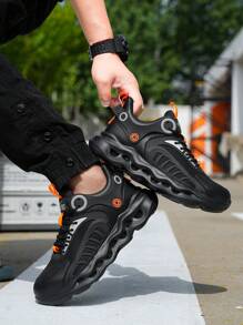 新款时尚钢头安全工作鞋，防砸防刺穿，耐用安全防护鞋，适合所有季节 - 黑色 - 查看 7