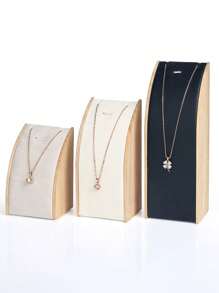 Nuevo soporte de madera para exhibir collares, estante para joyas, soporte curvo para exhibir joyas, empaque de joyas, accesorio de viaje, regreso a la escuela - Multicolor - Ver 10