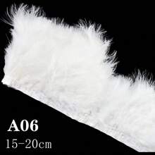 1M/39 Zoll Weißer Federn Besatz Schleife Handwerk DIY Kleidung Party Federschmuck Weihnachten Künstliche Federn Schmuckherstellung Hochzeit Handarbeit Dekoration