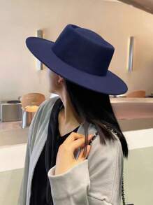 1 chiếc Mũ len cổ điển thanh lịch dễ thương phong cách Boho Chic mùa thu cho nữ, mũ phớt vành tròn rộng phong cách Pháp đa năng, thích hợp cho các buổi đi chơi hàng ngày - Nhiều màu - Xem 6