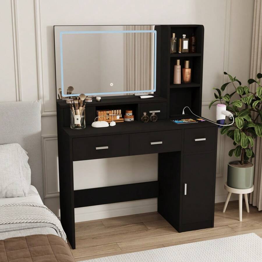 Newly Designed Smart Mirror Dressing Table With Drawers And Storage